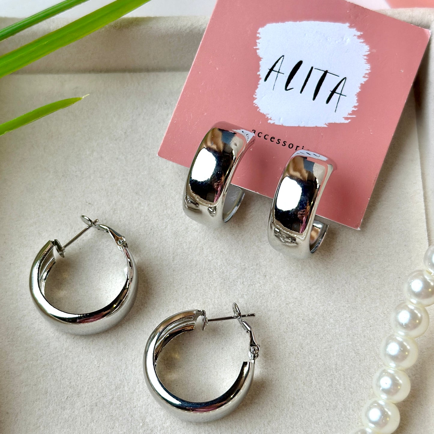 Classic Silver Hoops