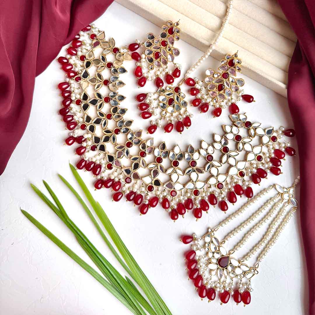 Savera Bridal Set (Maroon)