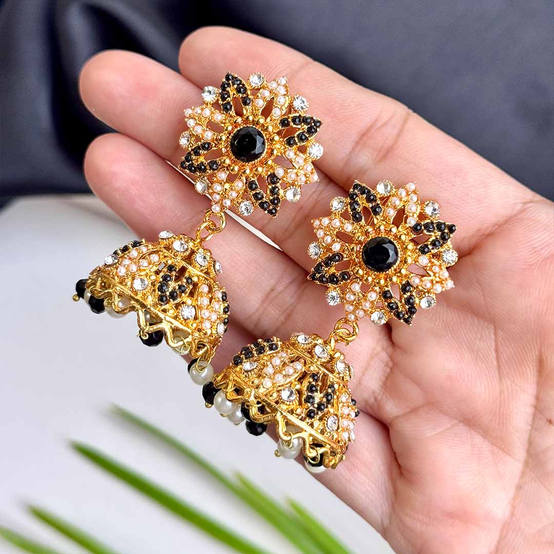 Isra Jhumkay (Black)