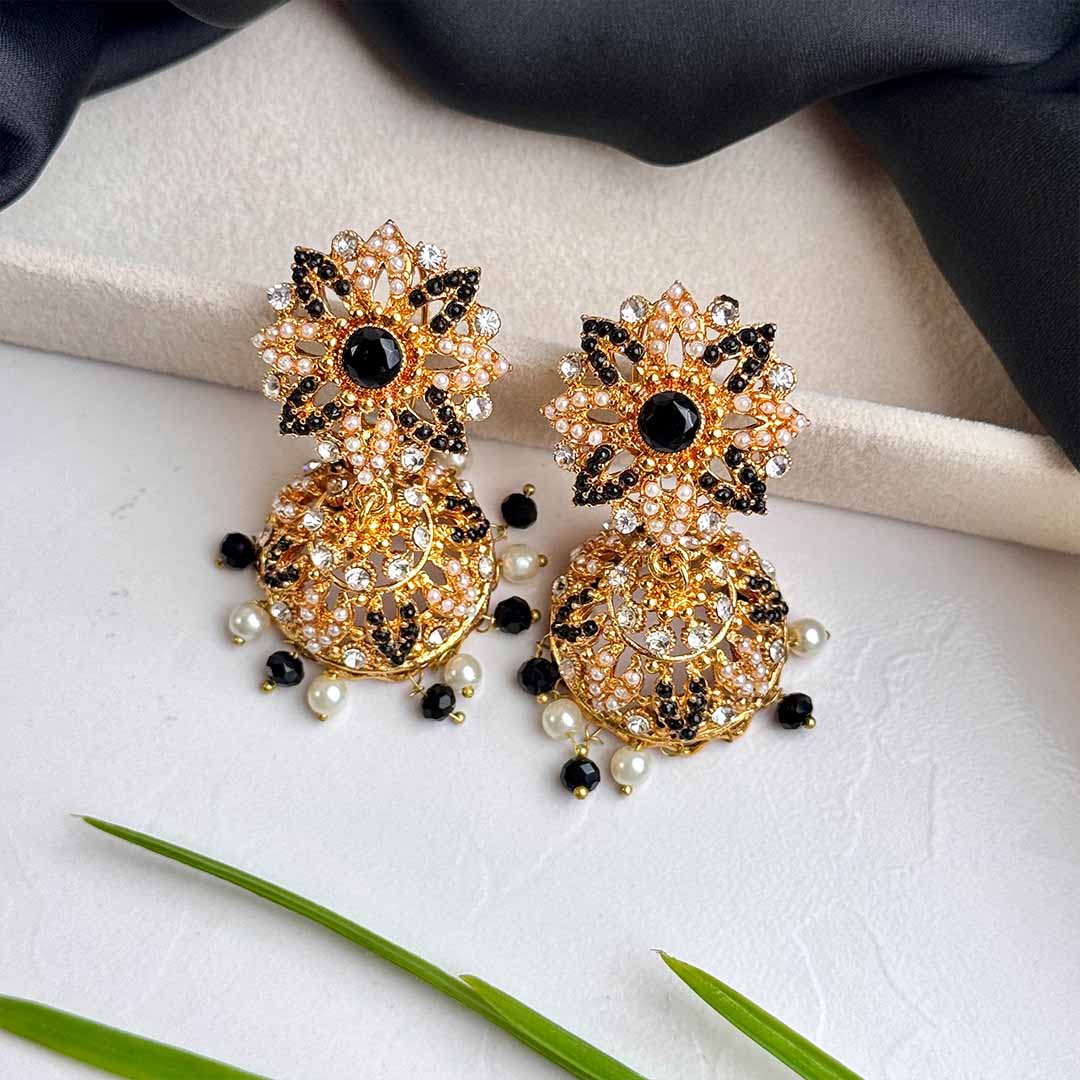 Isra Jhumkay (Black)