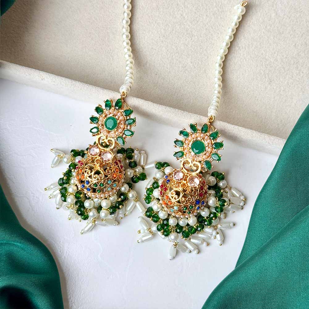 Mansha Jhumkay (Green)