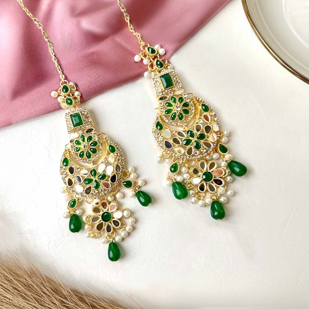 Muneera Earrings (Green)
