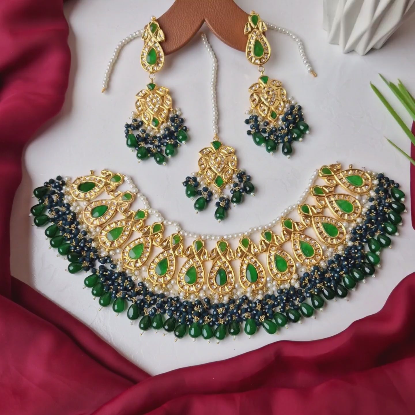 Load and play video in Gallery viewer, Moonstone Bridal Set