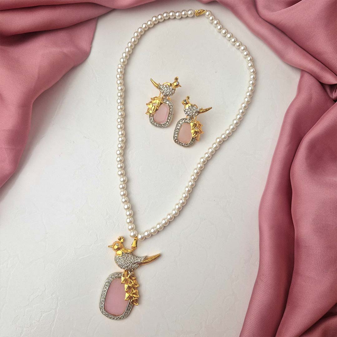 Bird Maala Set (Baby Pink)