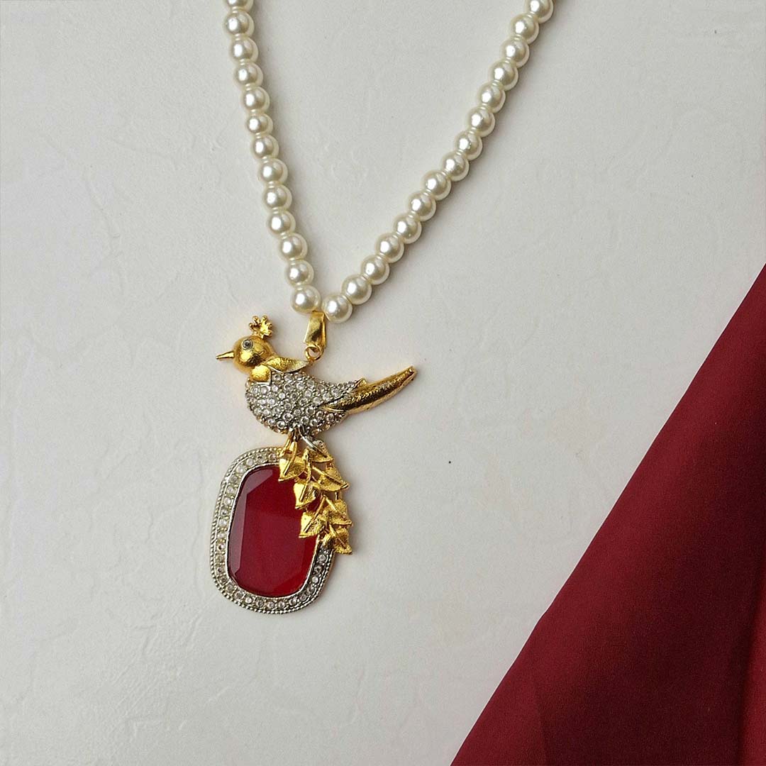 Bird Maala Set (Maroon)