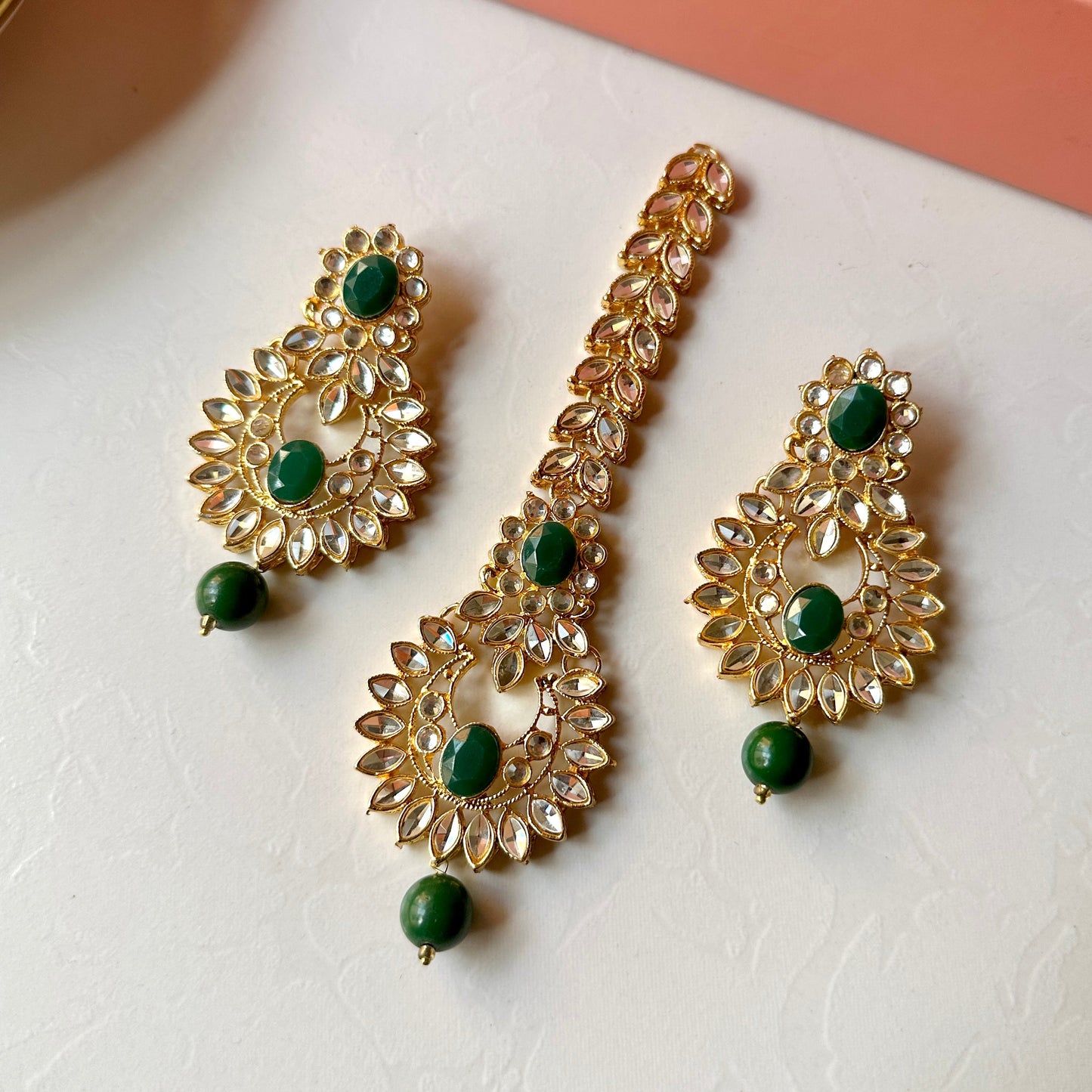 Iqra Earrings and Teeka Set - Alita Accessories