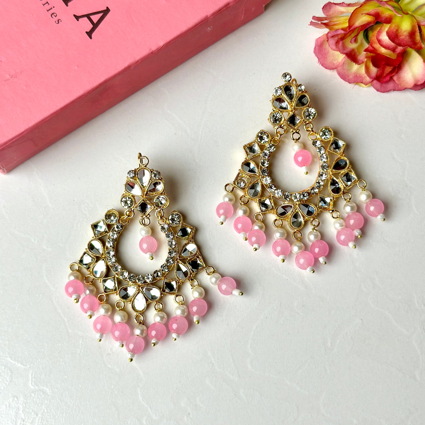 Neelum Earrings (Baby Pink)