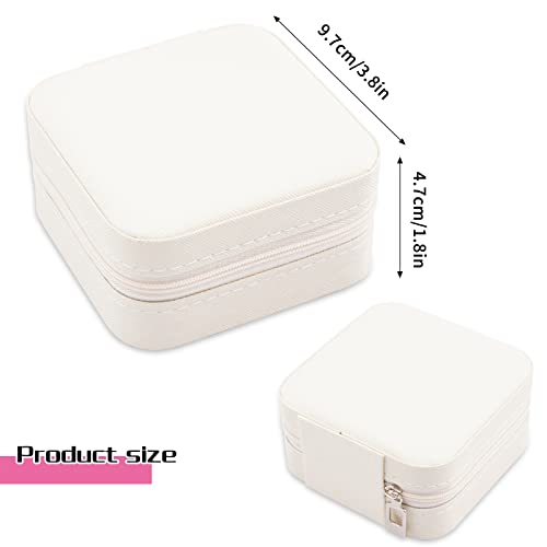 Portable Mini Jewelry Box (White)