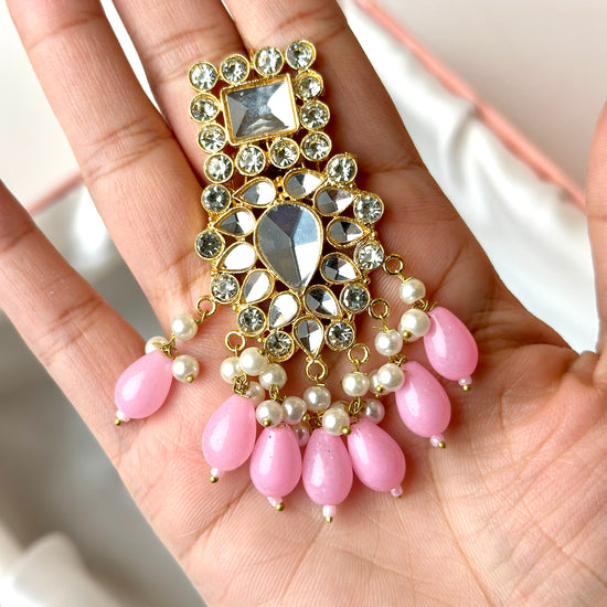 Taabya Earrings (Baby pink)