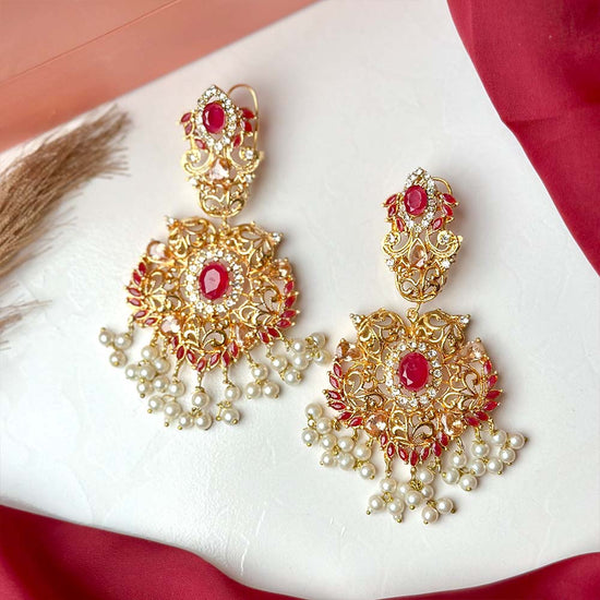 Load image into Gallery viewer, Aiza Earrings (Ruby)
