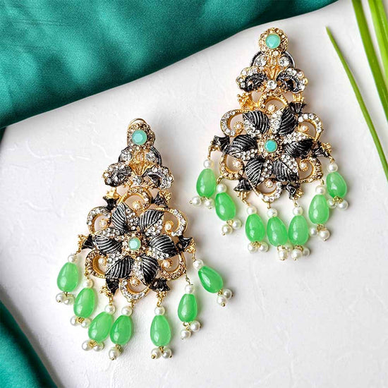 Areesha Earrings (Light Green)