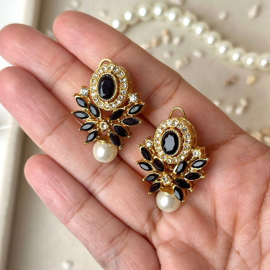 Lana Earrings Golden (Black)