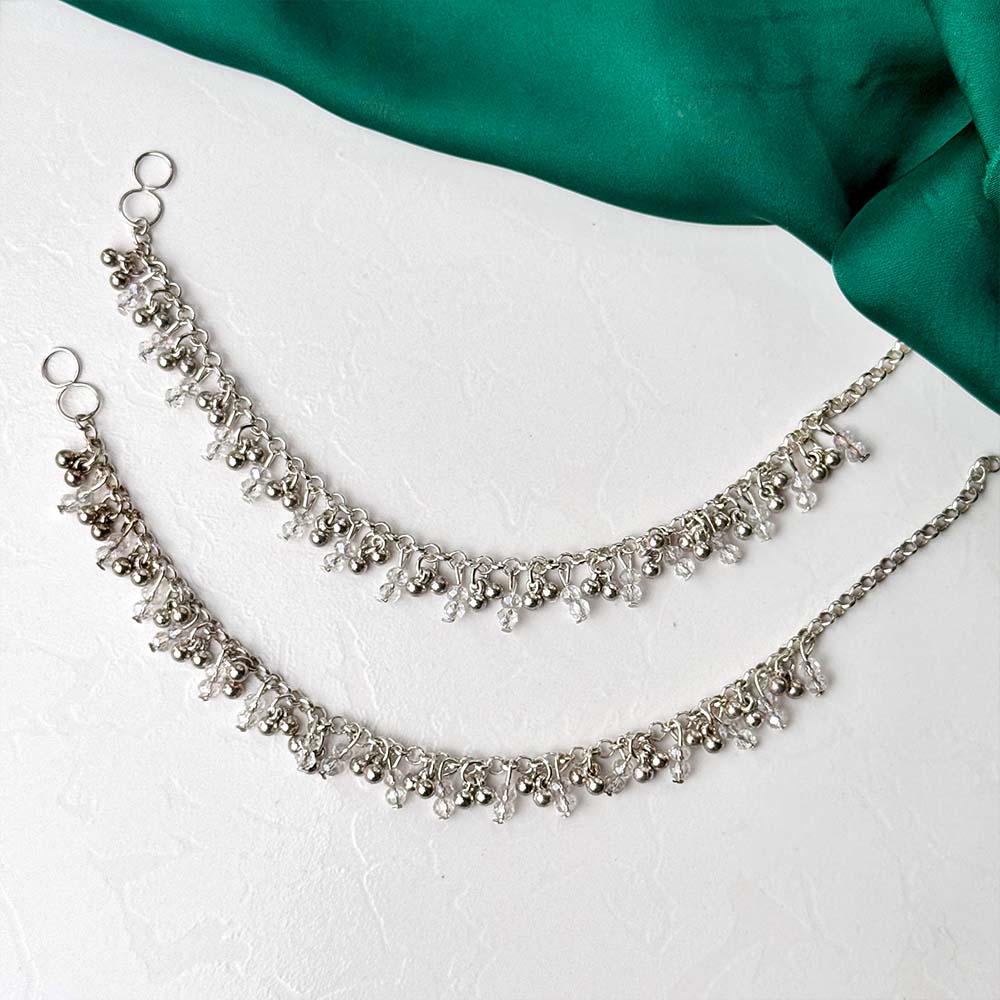 Beaded Anklet (Silver)