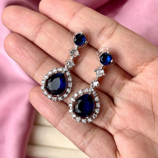 Bianca Earrings (Dark Blue)