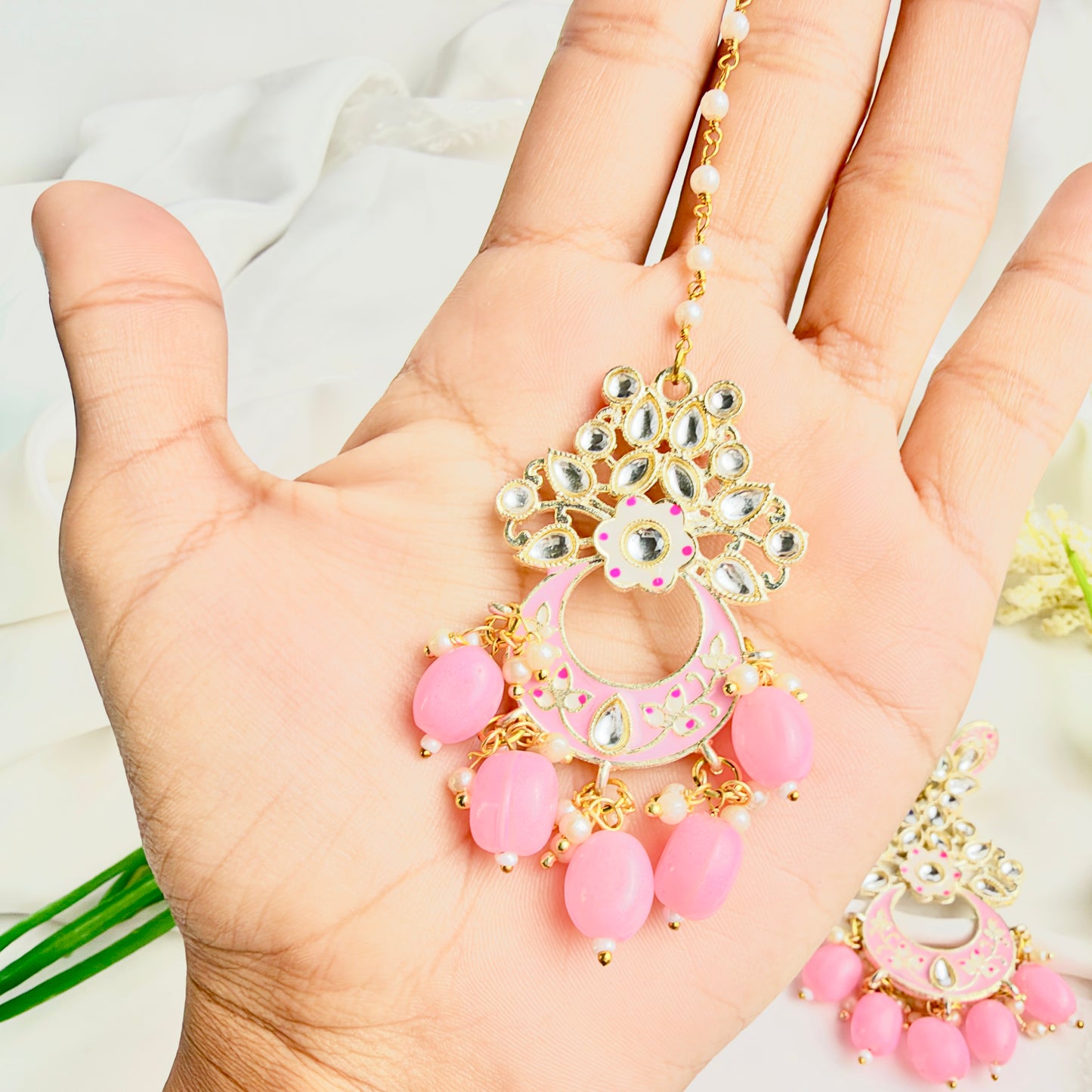 Chaand Baali (Baby Pink)
