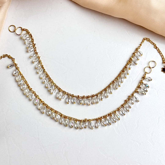 Crystal Drop Anklet (Golden)