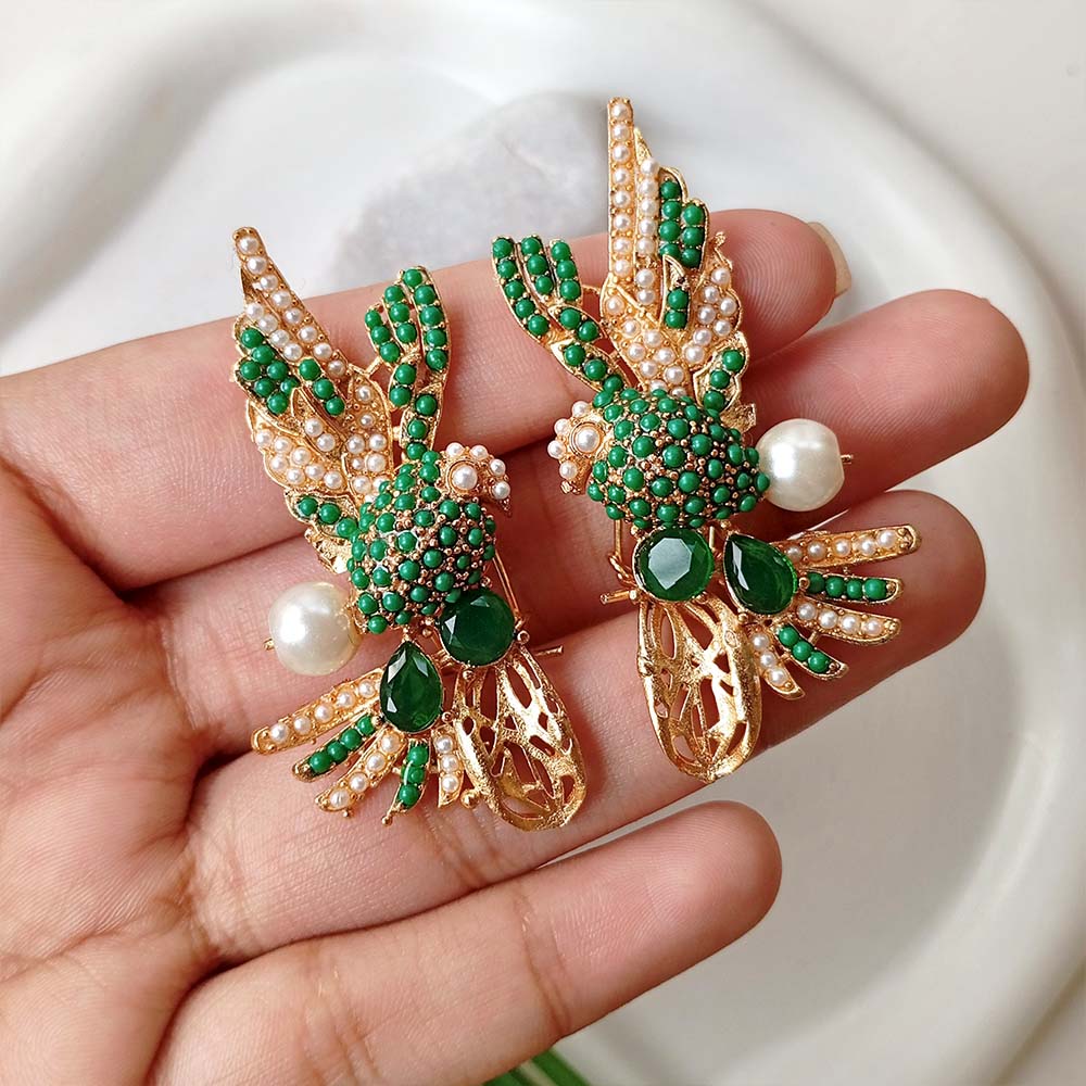 Cuckoo Earrings (Green)