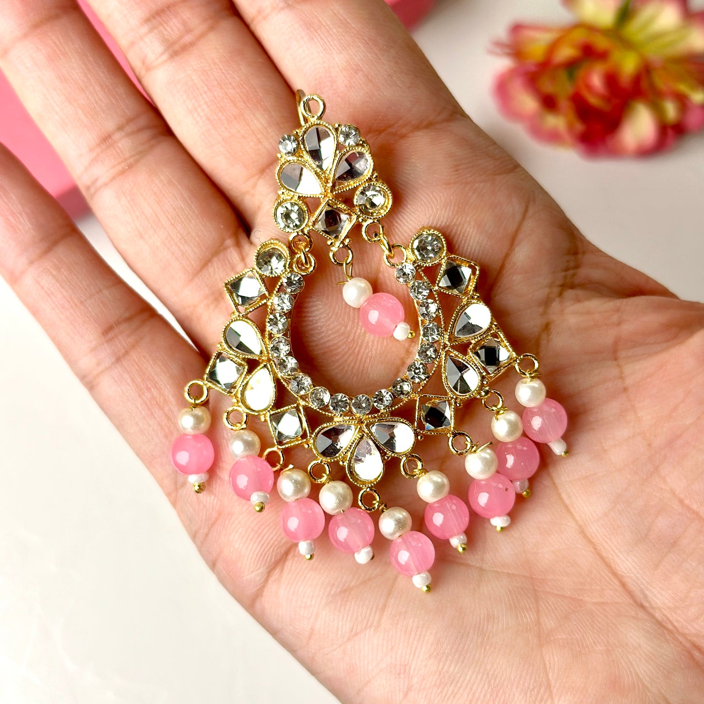 Neelum Earrings (Baby Pink)