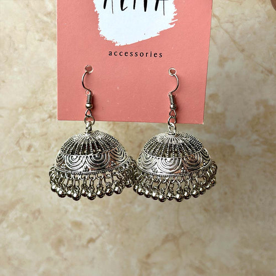 Load image into Gallery viewer, Ethnic Silver Jhumkay 3
