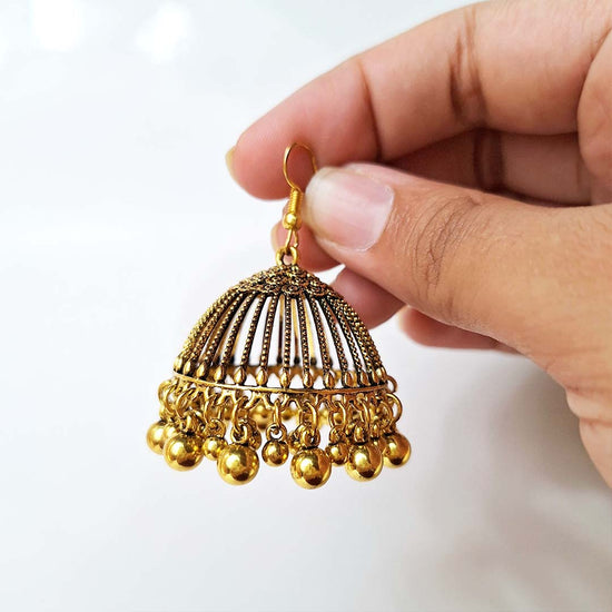 Ethnic Golden Jhumkay 1