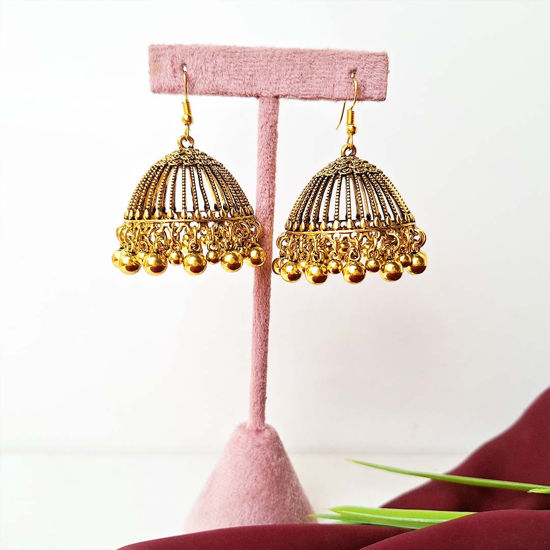 Ethnic Golden Jhumkay 1