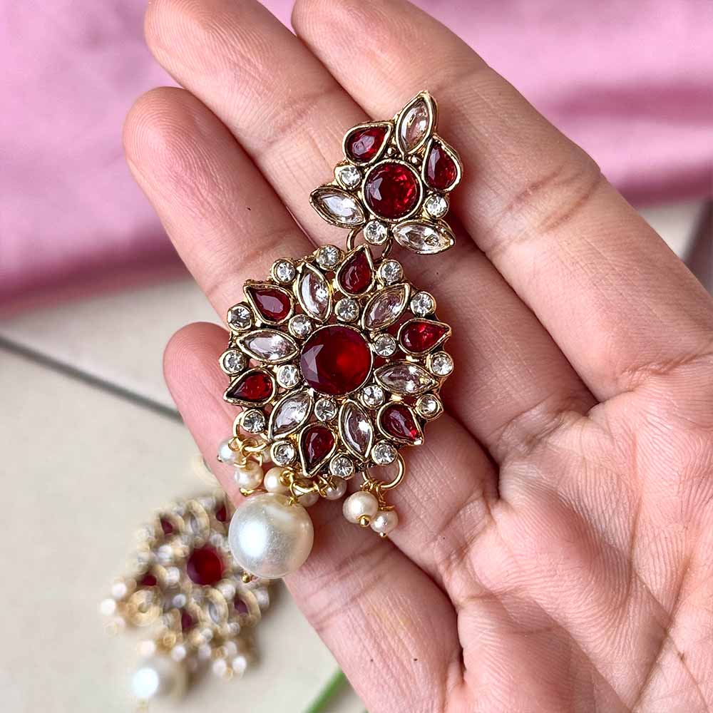 Floret Earrings (Red)