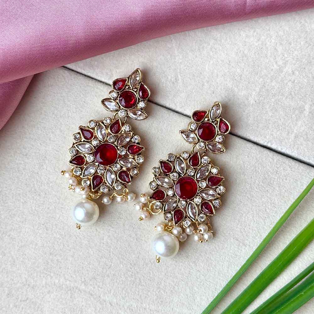 Floret Earrings (Red)