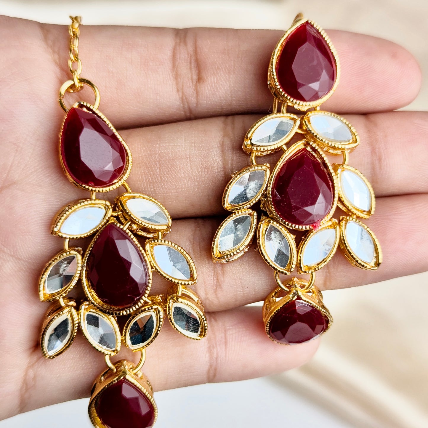 Gul-e-Shahi Necklace Set (Ruby)