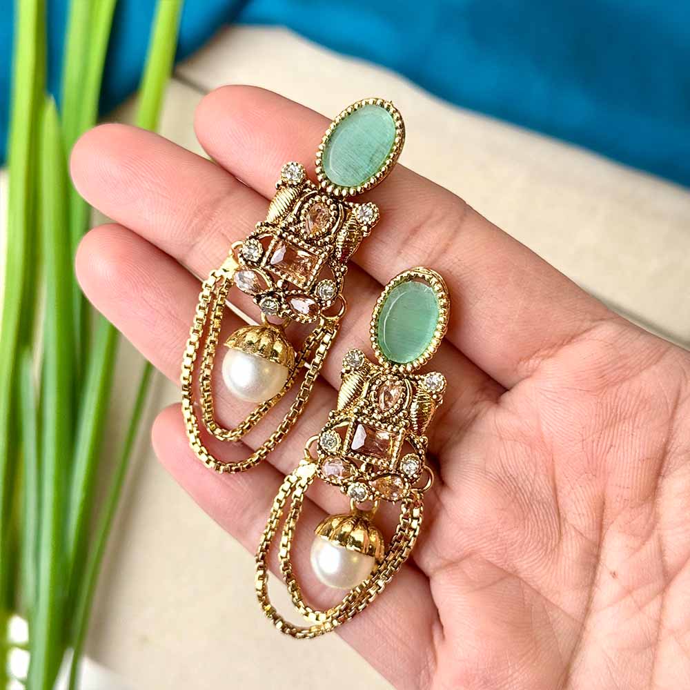 Gulrukh Earrings (Turquoise)