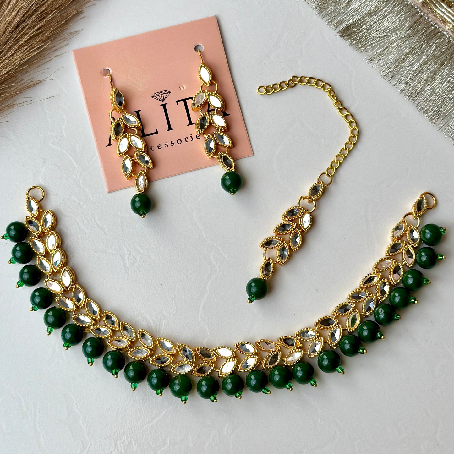 Mirha Set (Dark Green)