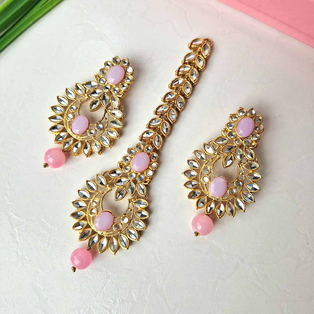 Iqra Earrings and Teeka Set