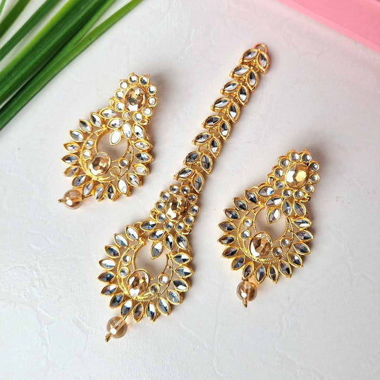 Iqra Earrings and Teeka Set