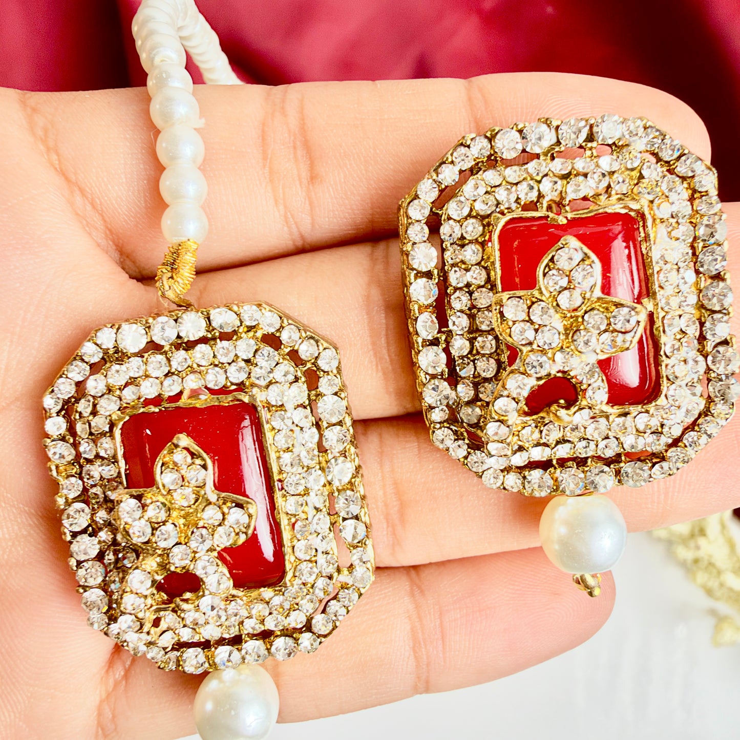 Jahanara Golden Set (Red)