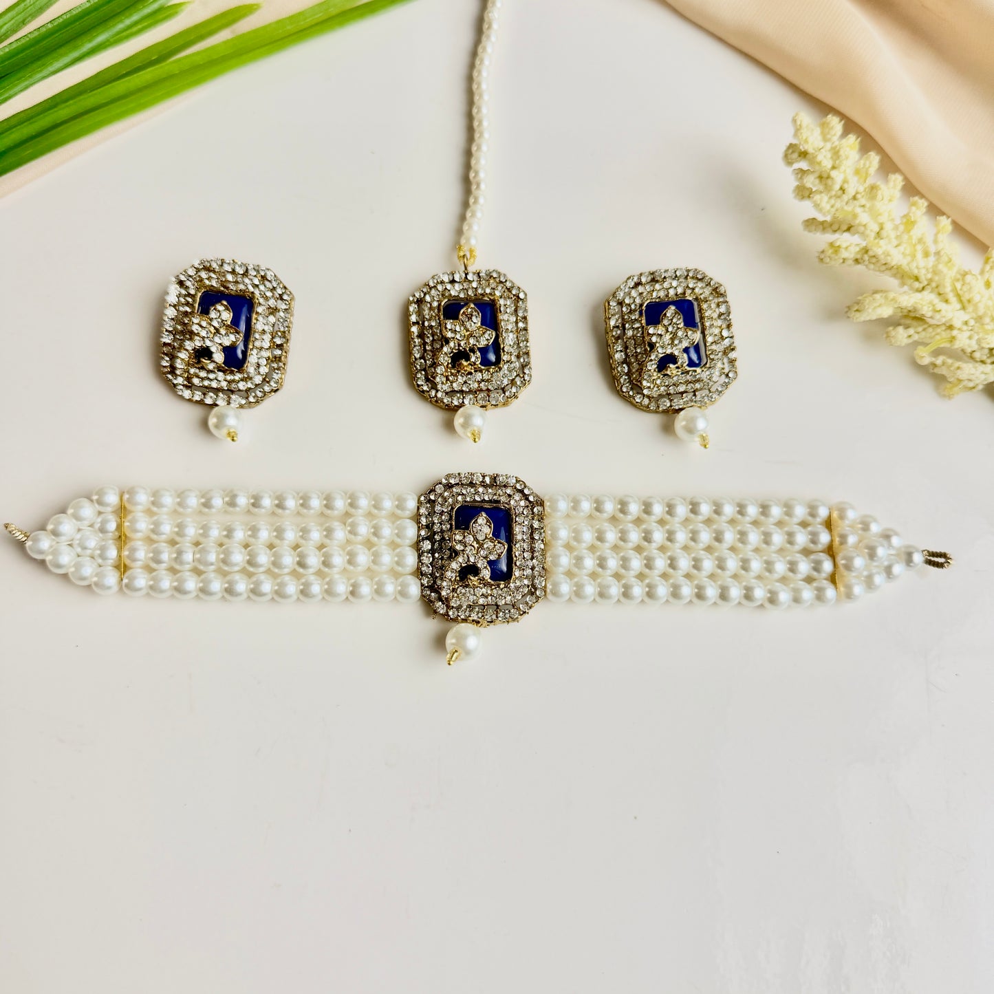 Jahanara Golden Set (Blue)