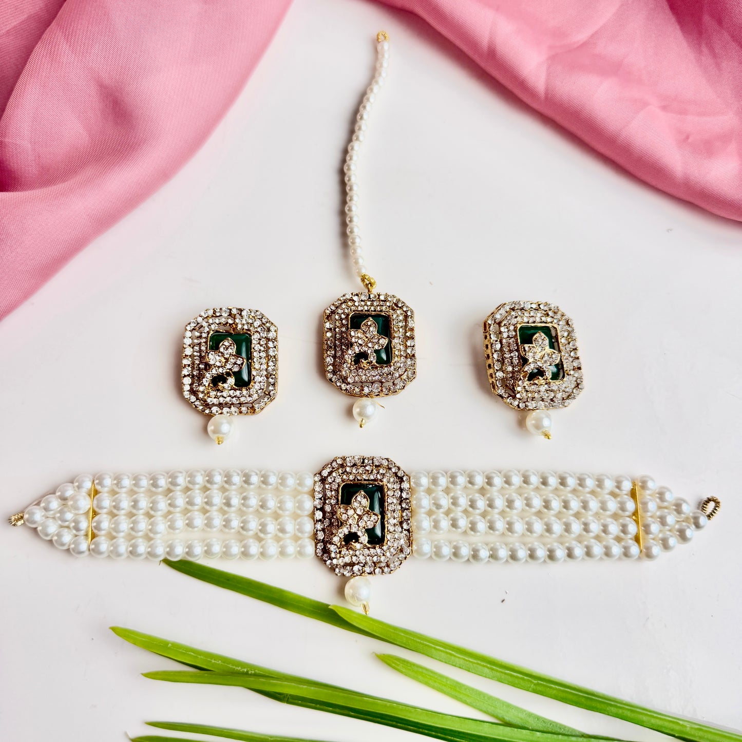 Jahanara Golden Set (Green)
