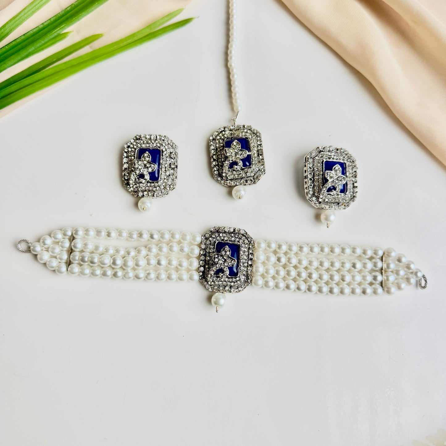 Jahanara Silver Set (Blue)