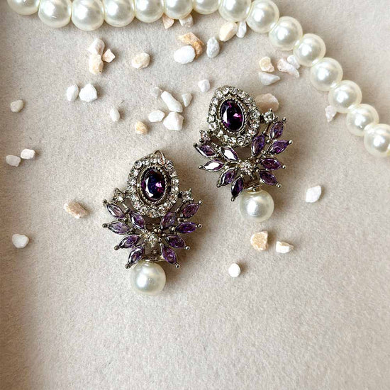 Lana Earrings (Silver Purple)
