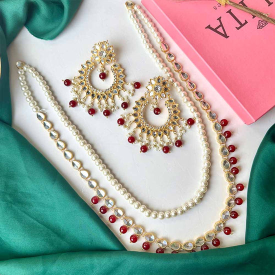 Mahnoor Set (Maroon)