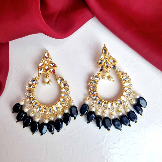 Load image into Gallery viewer, Manika Earrings/Necklace (Black)
