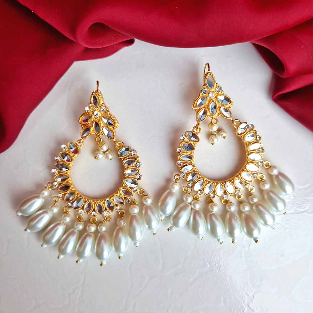 Manika Earrings/Necklace (Pearl White)