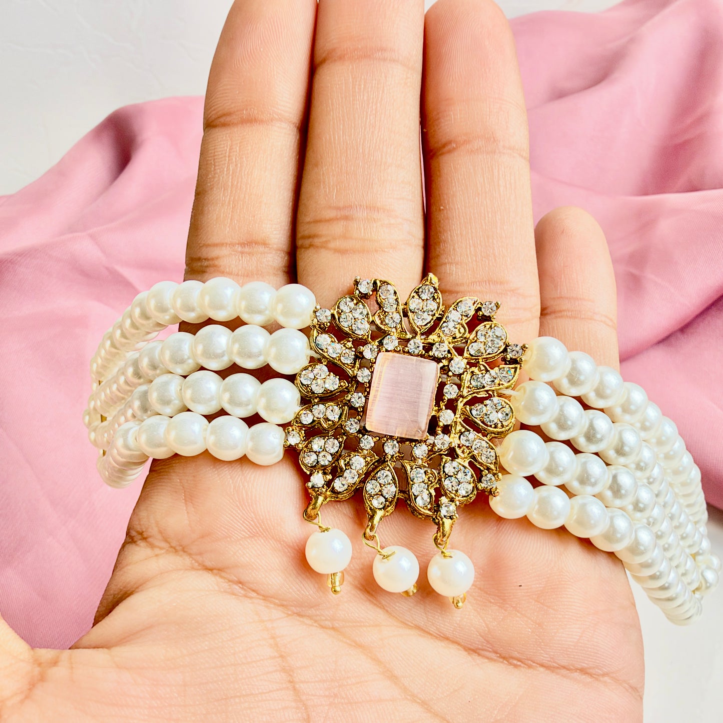 Meher Antiue Set (Baby Pink)