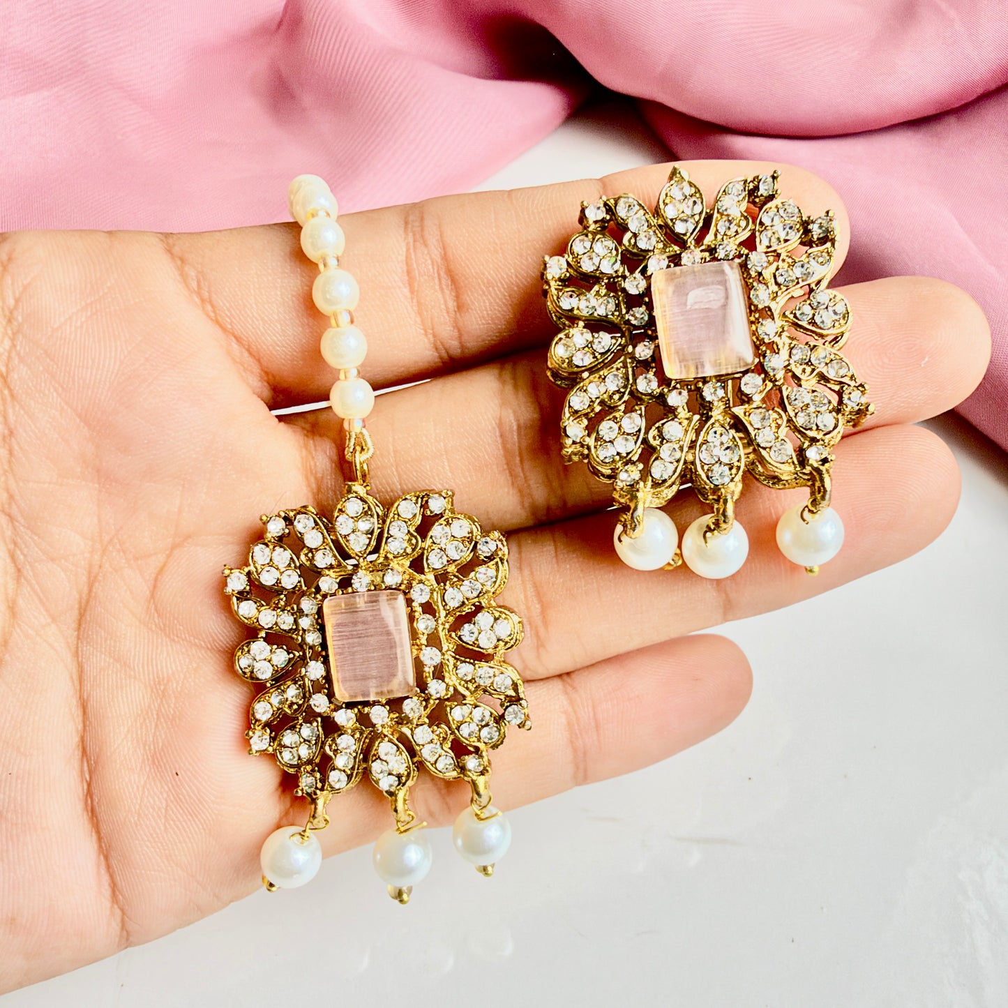 Meher Antiue Set (Baby Pink)