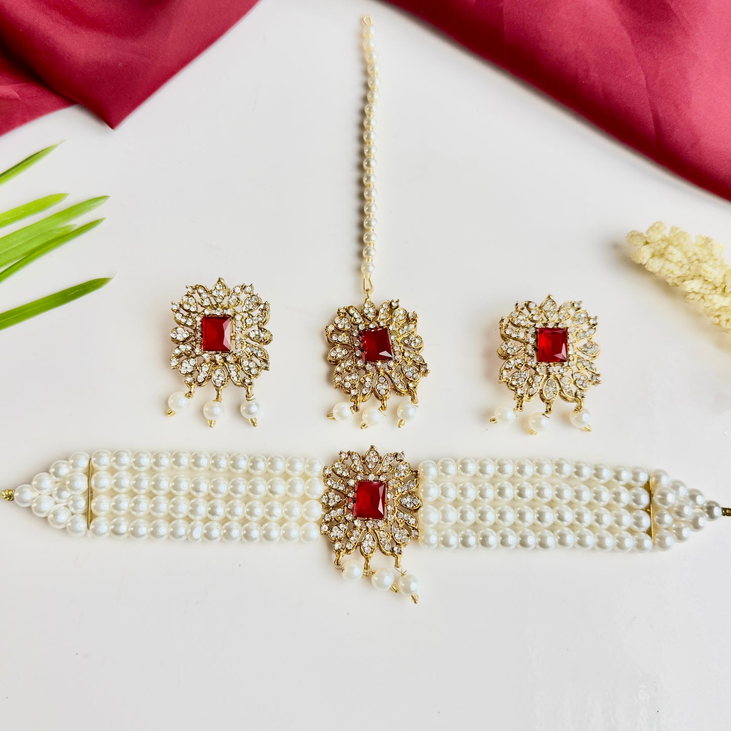 Meher Antiue Set (Red)