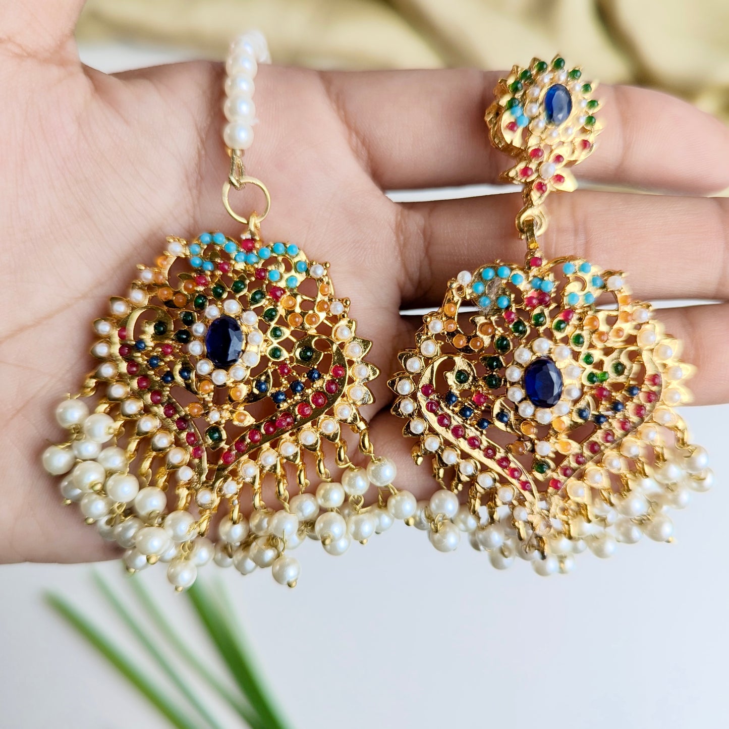 Naurattan Pearl Set (Blue)