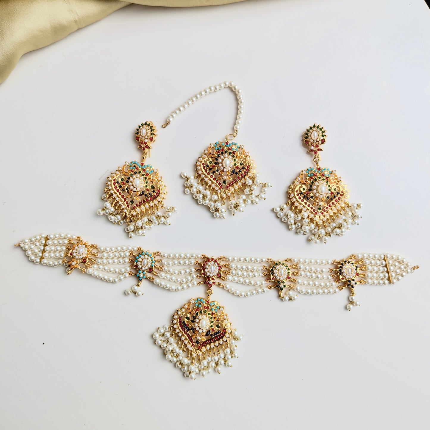 Naurattan Pearl Set (Pearl)