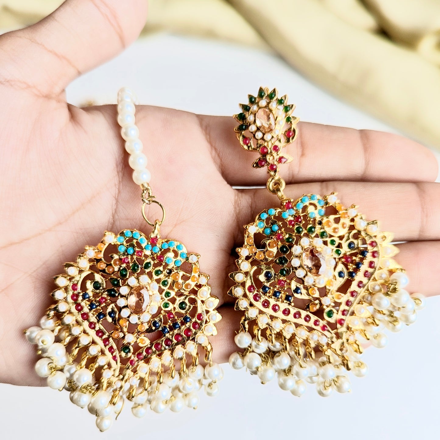 Naurattan Pearl Set (Champagne)