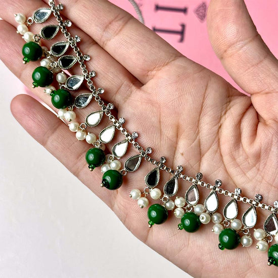 Neelum Necklace (Silver Green)