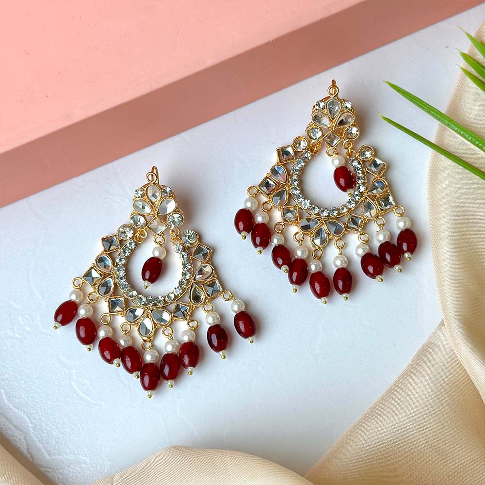 Neelum Earrings (Maroon)