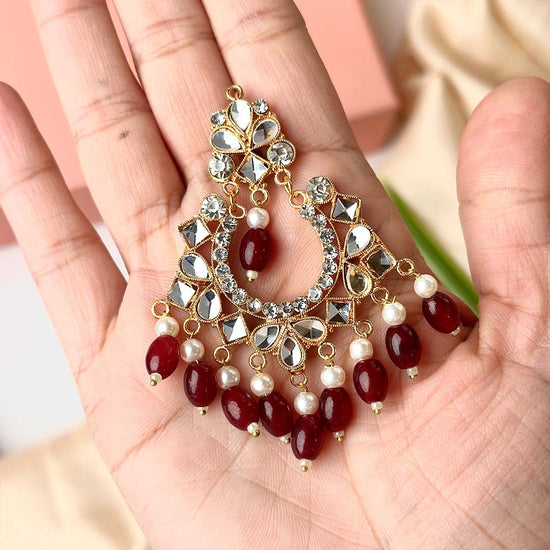 Neelum Earrings (Maroon)