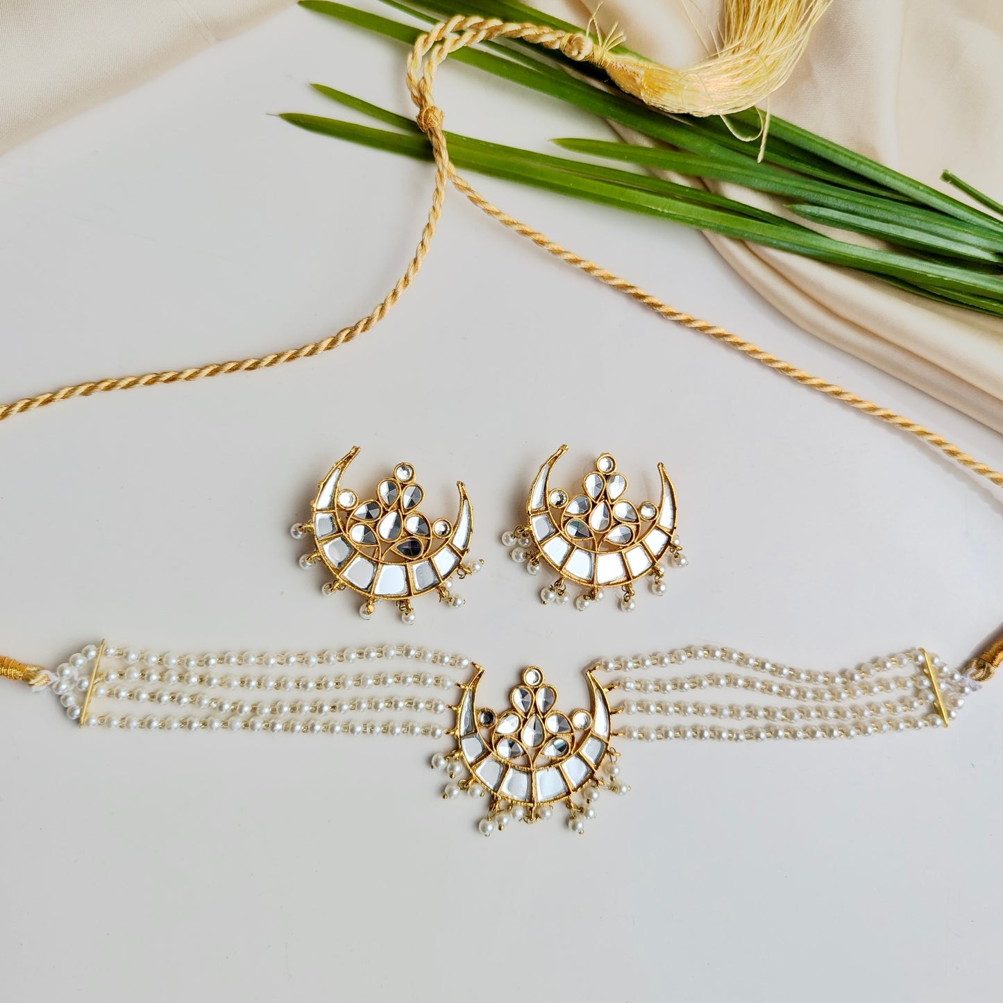 Opal Moon Choker Set
